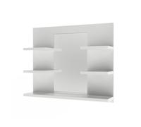 Vicco Specchio contenitore bagno Wilbur, Bianco, 58.8 x 50 cm | con ripiani, per montaggio a parete con vano aperto