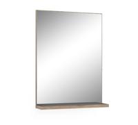 Vicco Specchio per il bagno Niko, Antracite/quercia vichinga, 60 x 80 cm