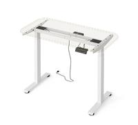 Vicco Struttura per scrivania regolabile in altezza Elevate, 2 motori, bianca, struttura per scrivania elettrica senza piano del tavolo con funzione di memoria e porta USB