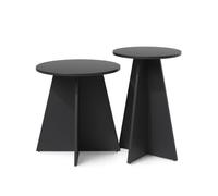 Vicco Tavolino da caffè Forma, Nero, 40 x 50 cm | Set da 2