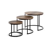 Vicco Tavolino da divano Montreal, Legno, 55 x 55 cm 3 parti, salvaspazio, pieghevole e combinabile in modo versatile
