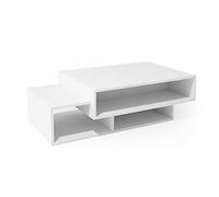 Vicco Tavolino da salotto Bari, Bianco, 105 x 60 cm | per la conservazione e la presentazione di oggetti di uso quotidiano