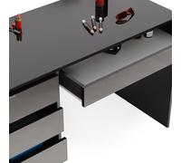 Vicco Tavolino da toilette Sherry, Antracite, 120 cm, 5 cassetti per diverse esigenze di conservazione