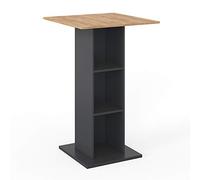 Vicco Tavolo bar alto Rodeo, Antracite/Quercia dorata, 70 x 70 cm
