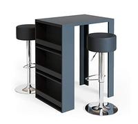 Vicco Tavolo bar con sgabelli, Antracite, 80 x 57 cm con 2 sgabelli da bar
