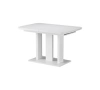 Vicco tavolo da pranzo allungabile Fenaro, Bianco, 120-160 x 80 cm | 2 parti, allungabile con prolunga a inserto per un'estensione flessibile del tavolo