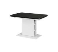 Vicco tavolo da pranzo allungabile Fenaro, Nero/Bianco, 120-160 x 80 cm