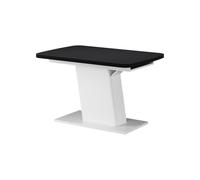 Vicco tavolo da pranzo allungabile Fenaro, Nero/Bianco, 120-160 x 80 cm