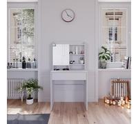 Vicco Tavolo da toeletta Laura, Bianco, 70 cm, Luce integrata - non è necessaria una lampada da tavolo aggiuntiva