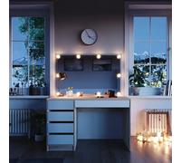 Vicco tavolo da toeletta Sherry, Sonoma/Bianco, 120 cm con illuminazione a LED