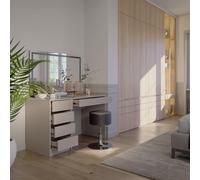 Vicco Tavolo da toilette Sherry, Cachemire, 120 cm con specchio LED e sgabello