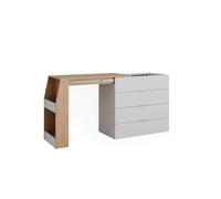 Vicco Tavolo per l'artigianato Iva, Bianco, 95.5 x 80 cm pieghevole, 4 cassetti
