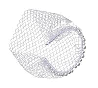 Vice A Banda Per Capelli Coperto Da Sposa Da Sposa Con Decori Perle Design A Maglie Traspirante Per Occasione Formale Evento Sempo Nozze.