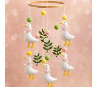 Vicenpal Silly Goose - Giostrina per culla in legno, fatta a mano, colore: rosa