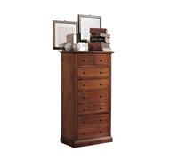 Vicentini arreda CASSETTIERA SETTIMINO ARTE POVERA IN LEGNO NOCE SCURO 6+2 CASSETTI STRETTA