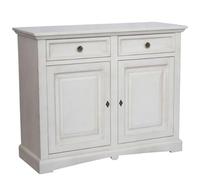 Vicentini arreda CREDENZA MADIA BUFFET IN LEGNO SHABBY CHIC 2 ANTE CHIC MOD GOCCIA BIANCO ANTICATO