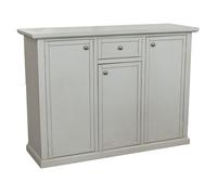 Vicentini arreda CREDENZA MADIA BUFFET IN LEGNO SHABBY CHIC GRIGIO ANTICATO MOD MODENA 3 ANTE 1 CASSETTO TELAIO