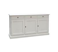 Vicentini arreda CREDENZA MADIA IN LEGNO NOCE ARTE POVERA, CILIEGIO, BIANCO, ANTICATO (bianco)