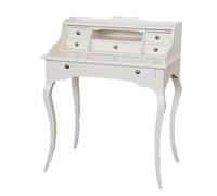 Vicentini arreda SCRIVANIA SCRITTOIO IN LEGNO MASSICCIO GAMBE PROVENZALI MOD VENEZIA BIANCO