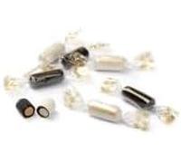 VICENTINI Caramelle Gessetti Bianchi e Neri Incartati singolarmente - Gessetti Confettati Ripieni di Liquirizia - Busta da 500 g - ~ 130 Caramelle -