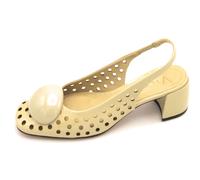 Vicenza 2192003 slingback vernice traforata grigioverde accessorio t tondo 5cm C