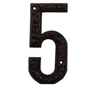 Vicenza Designs NU05 San Michele - Numero civico in stile veneziano 5, bronzo lucidato ad olio