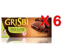 "VICENZI" GRISBI' SENZA GLUTINE biscotti al cacao con crema al cioccolato 6X150g