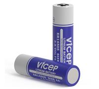 ViCep 2-Pack ER14505 AA 3.6V Batteria al litio Li-SOCL₂ 2700mAh LS14500 Compatibile con il sistema di sicurezza domestica, il sistema di lettura dei contatori Non ricaricabile