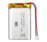 ViCep 2000mAh 103454 Batteria Lipo ricaricabile da 3,7V con connettore JST-PHR-02 a 2 pin Dispositivo wireless - Confermare le dimensioni e la polarità prima dell'acquisto(Polarità invertita)