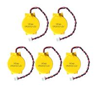 ViCep 5-Pack CR2032 Batteria CMOS 3V Scheda Madre Batteria BIOS con 2 fili e connettore MOLEX Batteria di ricambio per computer