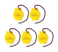 ViCep 5-Pack CR2032 Batteria CMOS 3V Scheda Madre Batteria BIOS con 2 fili e connettore MOLEX Batteria di ricambio per computer