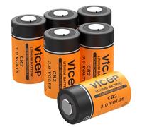ViCep 6-Pack Batteria CR2 Batterie CR 2 3V al litio CR15h270 per telemetro torcia fotografica fotocamere sistemi di allarme telemetro non ricaricabile