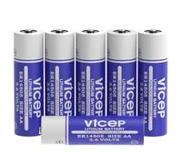 ViCep 6-Pack ER14505 AA 3.6V Batteria al litio Li-SOCL₂ 2700mAh LS14500 Compatibile con il sistema di sicurezza domestica, il sistema di lettura dei contatori Non ricaricabile