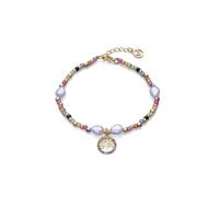 Viceroy - 14091P01019 - Bracciale Fashion in acciaio e ip dorato con cristalli e perle sintetiche da donna - 14091P01019, Único/One-size, acciaio legato, ip dorato