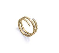 Viceroy Anello da donna in argento sterling placcato oro 13244A014-30, Argento sterling, Zircone sintetico