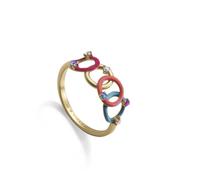 Viceroy Anello da donna in argento Sterling placcato oro 15128A012-99, Argento sterling, Zircone sintetico