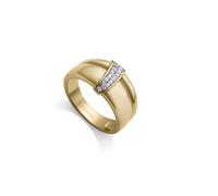 Viceroy Anello da donna in argento Sterling placcato oro 9150A016-30, Argento sterling, Zircone sintetico