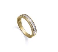 Viceroy Anello da donna in argento Sterling placcato oro 9153A014-30, Argento sterling, Zircone sintetico