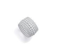 Viceroy Anello Donna 14317A01600 - Acciaio Placcato Argento 999, Design a Palline, Taglia 16, Collezione Laura Scanes