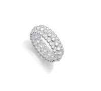Viceroy Anello Donna 14318A01400 - Acciaio Placcato Argento 999, Design a Palline, Taglia 14, Collezione Laura Scanes