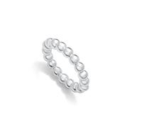 Viceroy Anello Donna 14319A01600 - Acciaio Placcato Argento 999, Disegno di Sfere in Rilievo, Taglia 16, Collezione Laura Scanes