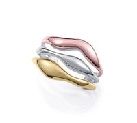 Viceroy Bracciale da donna rigido in tre tonalità di acciaio, Ip rosa e Ip oro 14325P01012