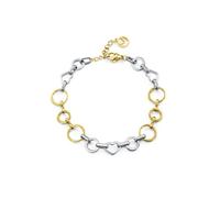 Viceroy Bracciale Donna Acciaio IP Oro Catena Cuori Bicolore Regolabile 14353P01019
