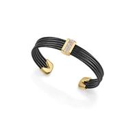 Viceroy Bracciale donna in acciaio multi fili uniti con barra con zirconi, 5,8, Lega di acciaio, Zirconi