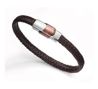 Viceroy Bracciale Uomo Acciaio Pelle Marrone 6097P09011