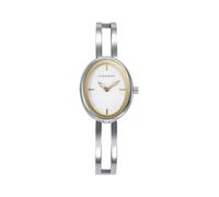 Viceroy Fashion 401304-07 - Orologio da donna analogico in acciaio inox bicolore argento e oro, cassa ovale, quadrante bianco, bracciale semi-rigido