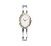 Viceroy Fashion 401304-07 - Orologio da donna analogico in acciaio inox bicolore argento e oro, cassa ovale, quadrante bianco, bracciale semi-rigido
