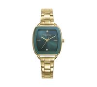 Viceroy Fashion 42454-67 - Orologio da donna analogico in acciaio inossidabile dorato, cassa rettangolare, quadrante verde con cristalli scintillanti