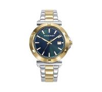Viceroy Fashion Chic 401308-67 - Orologio da donna analogico 40 mm, acciaio inossidabile bicolore argento e oro, quadrante verde, calendario, chiusura a doppio pulsante