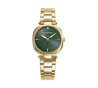 Viceroy Kiss 41152-67 - Orologio da donna analogico a tre aghi, acciaio inossidabile dorato, quadrante verde, cassa 30 mm, chiusura a doppio pulsante